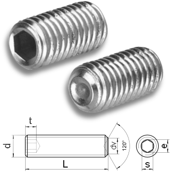 hex.socket set screws cup point DIN 916