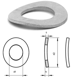 spring washers type A, curved DIN 137A