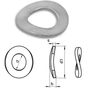 spring washers type B, waved DIN 137B