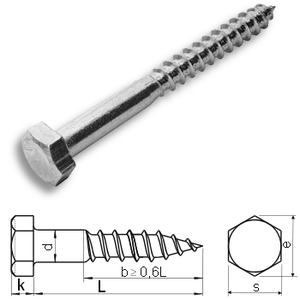 hexagon wood screws DIN571