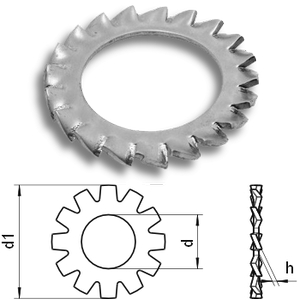 External tooth washers DIN6798AZ