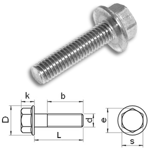 hexagon flange bolts DIN6921