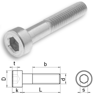 hex.socket lowhead cap screw DIN7984
