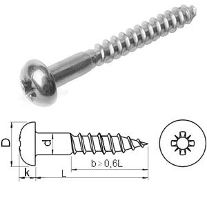 round head wood screws pozidrive DIN7996