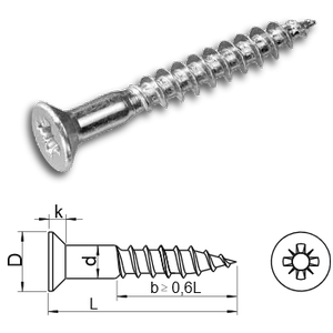 countersunk head wood screws Pozi DIN7997