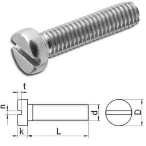 slotted cheese head machine screw DIN84