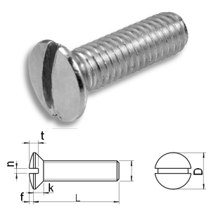 slotted raised countersunk machine screws DIN964