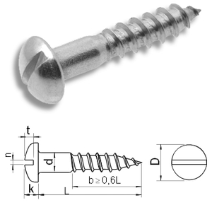 slotted round head wood screws DIN96