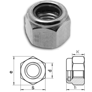 Nylon insert nut high type DIN982