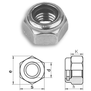 Nylon insert nut DIN985