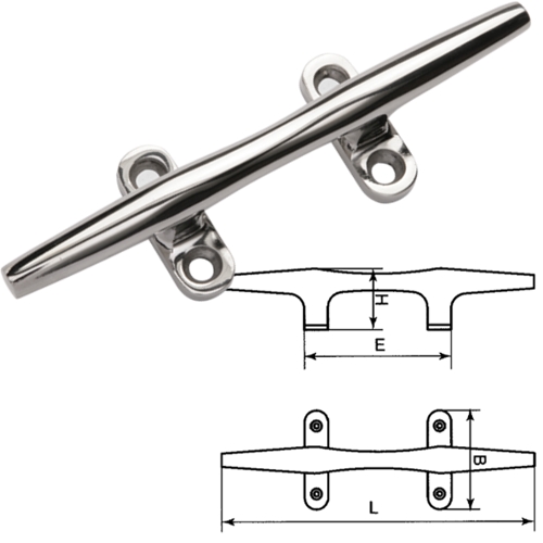 4 Hole Base Cleat stainless steel steelgear