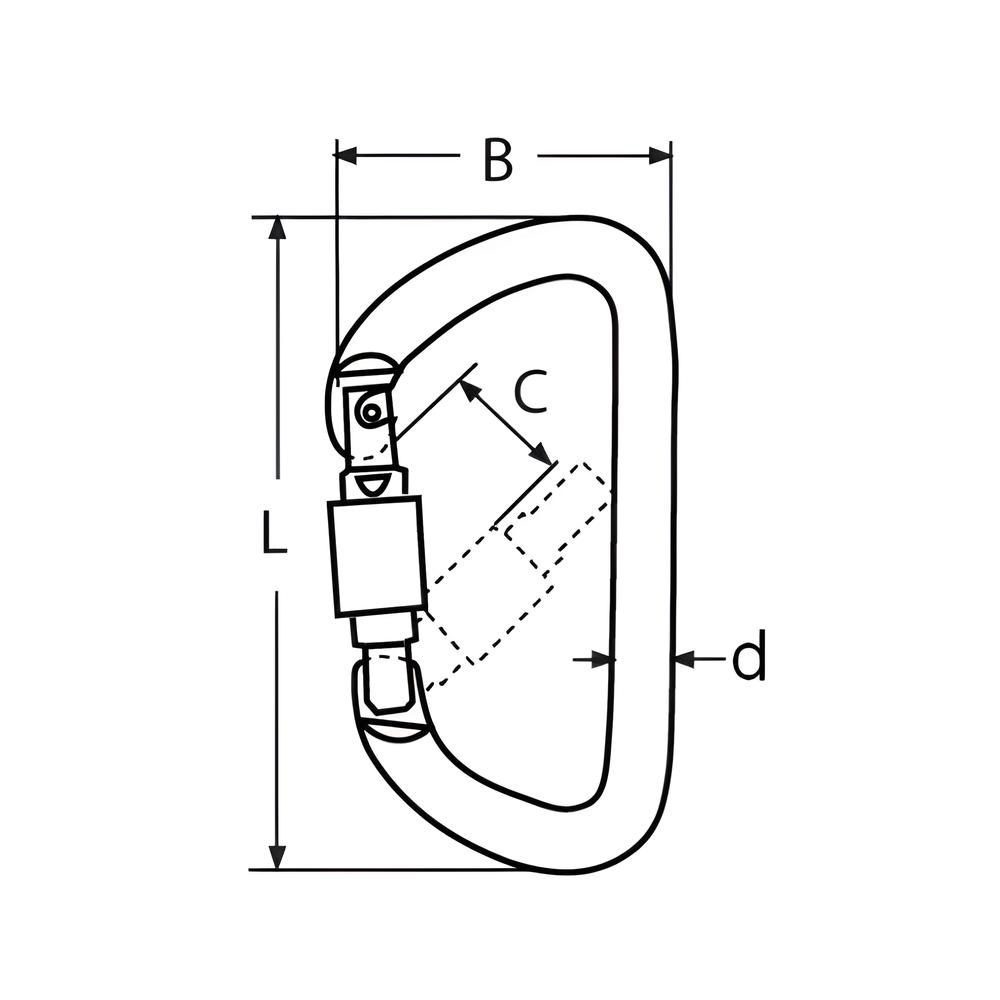 single point spring hook - Aluminium