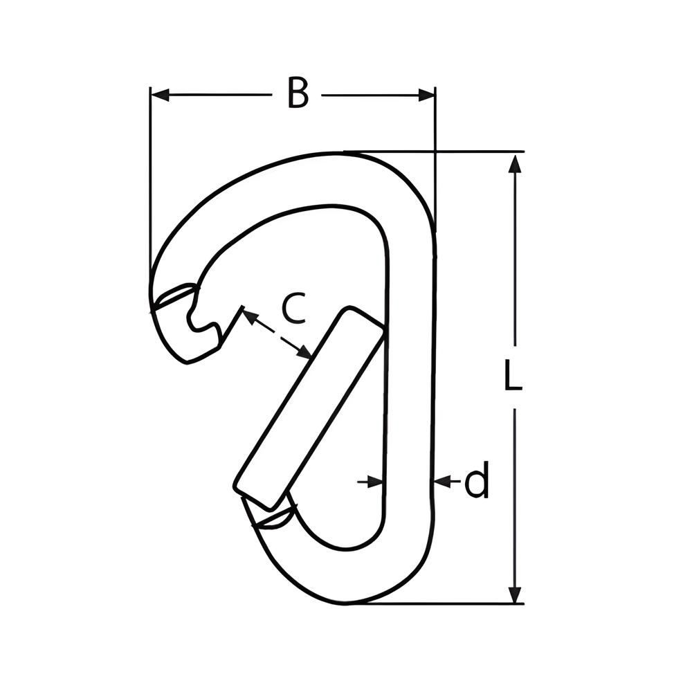 spring hook cone shape - Aluminium