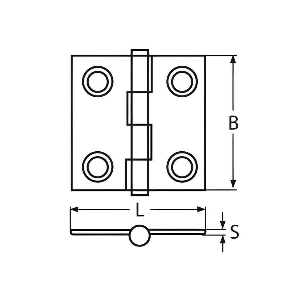 Butt Hinge - 316 Stainless steel