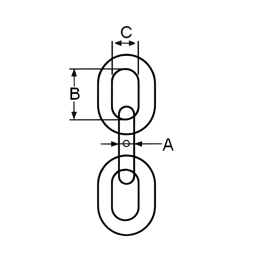 Short Link Anchor Chain to ISO4565 - 316 Stainless steel