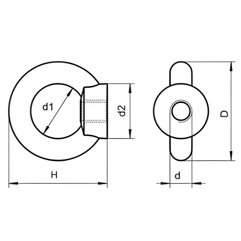 DIN582 eyenuts - Load rated - Forged - BZP steel