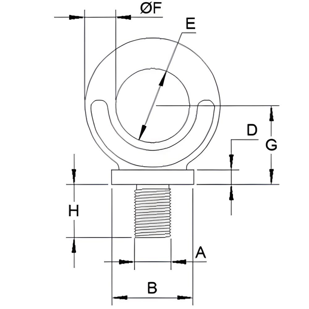 Dynamo eyebolts to B.S.4278 Table 3 - Steel