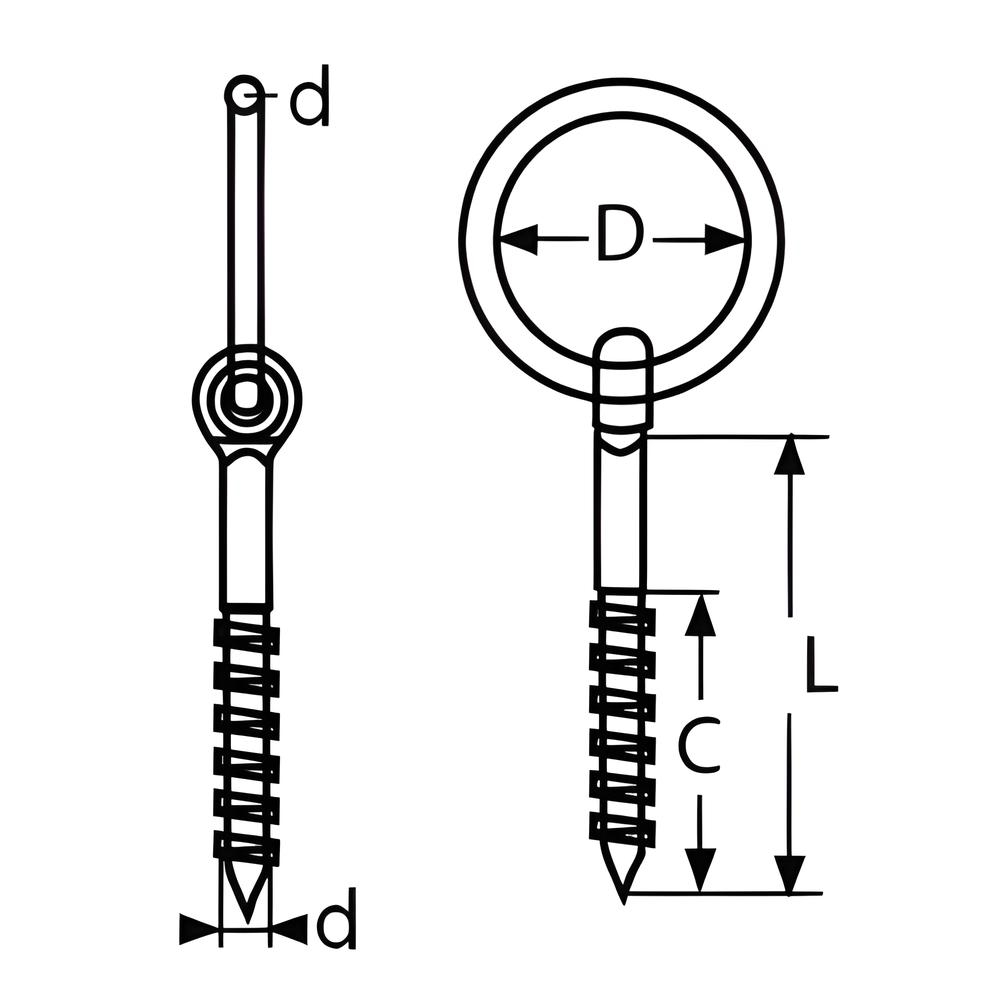 Eyebolt With Ring - 316 Stainless steel