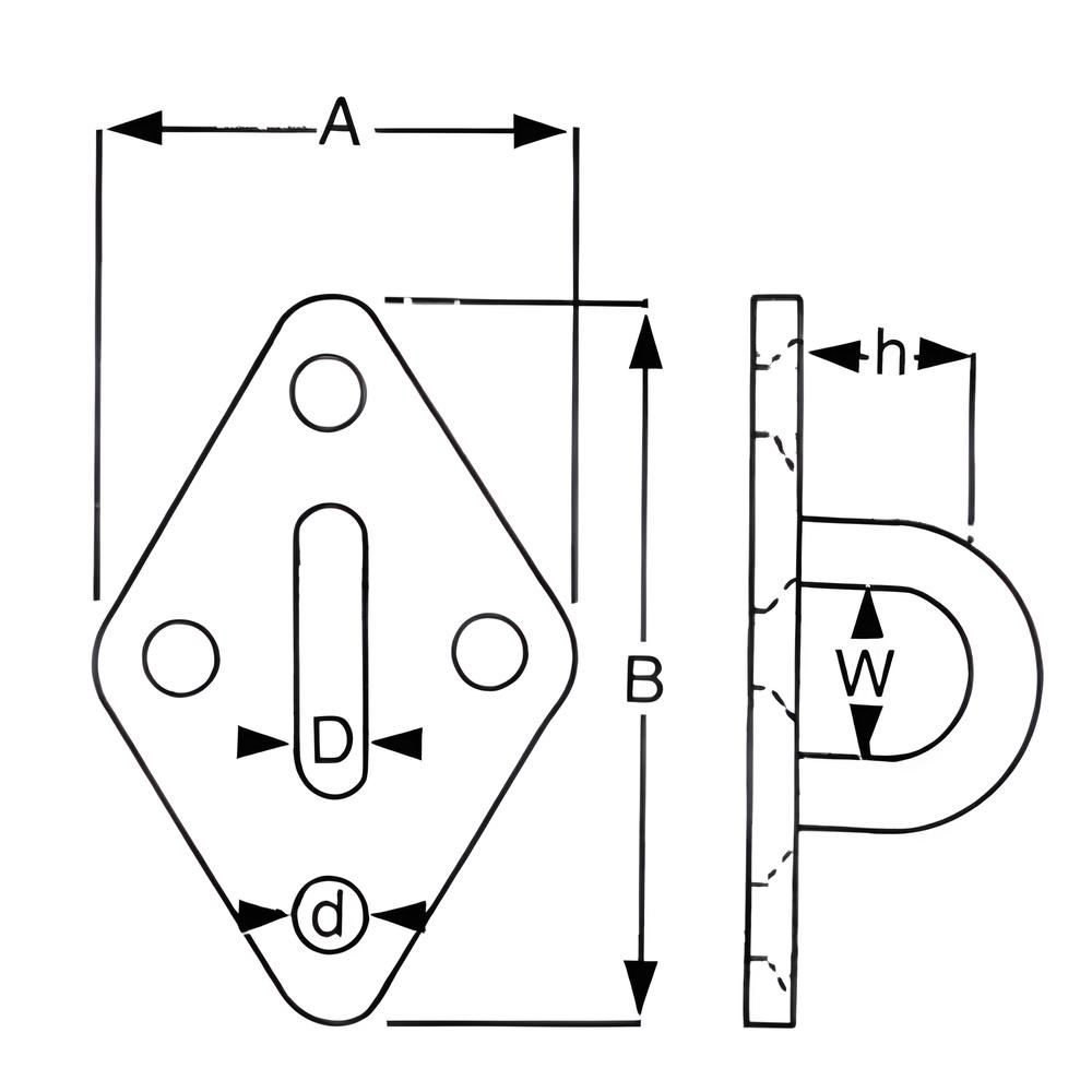 Diamond Eye Plate - 304 Stainless steel