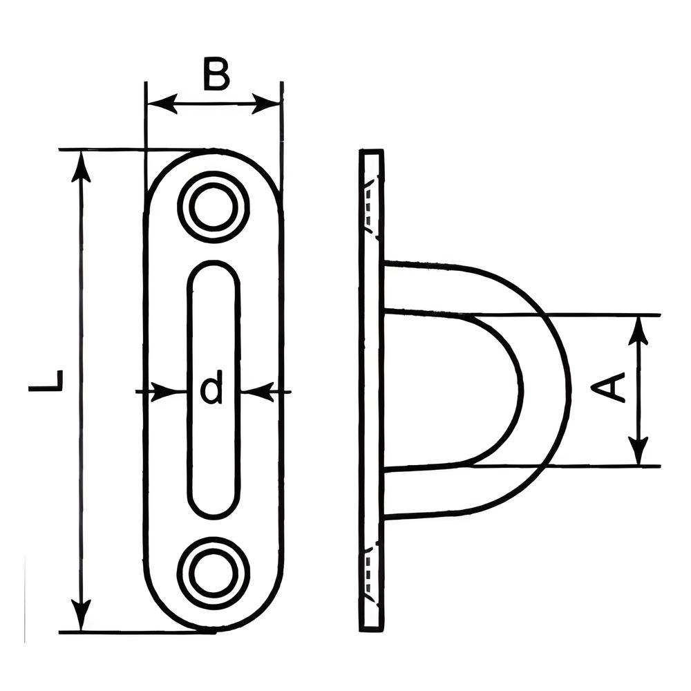 Oval Eye Plate - 304 Stainless steel