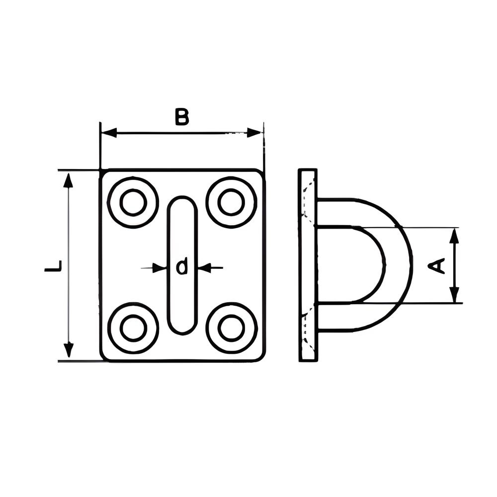 Square Eye Plate - 304 Stainless steel