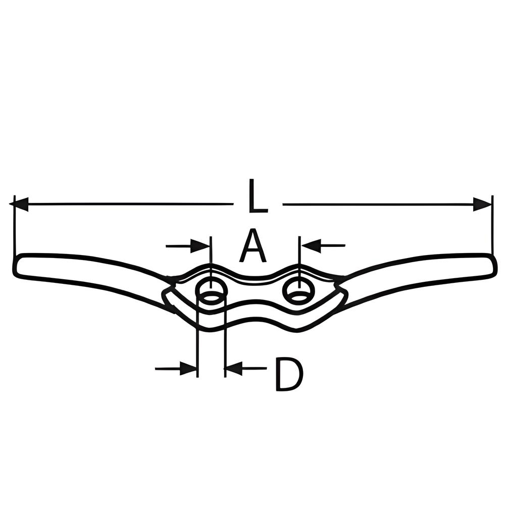 Flag Pole Cleat Rounded - 316 Stainless steel