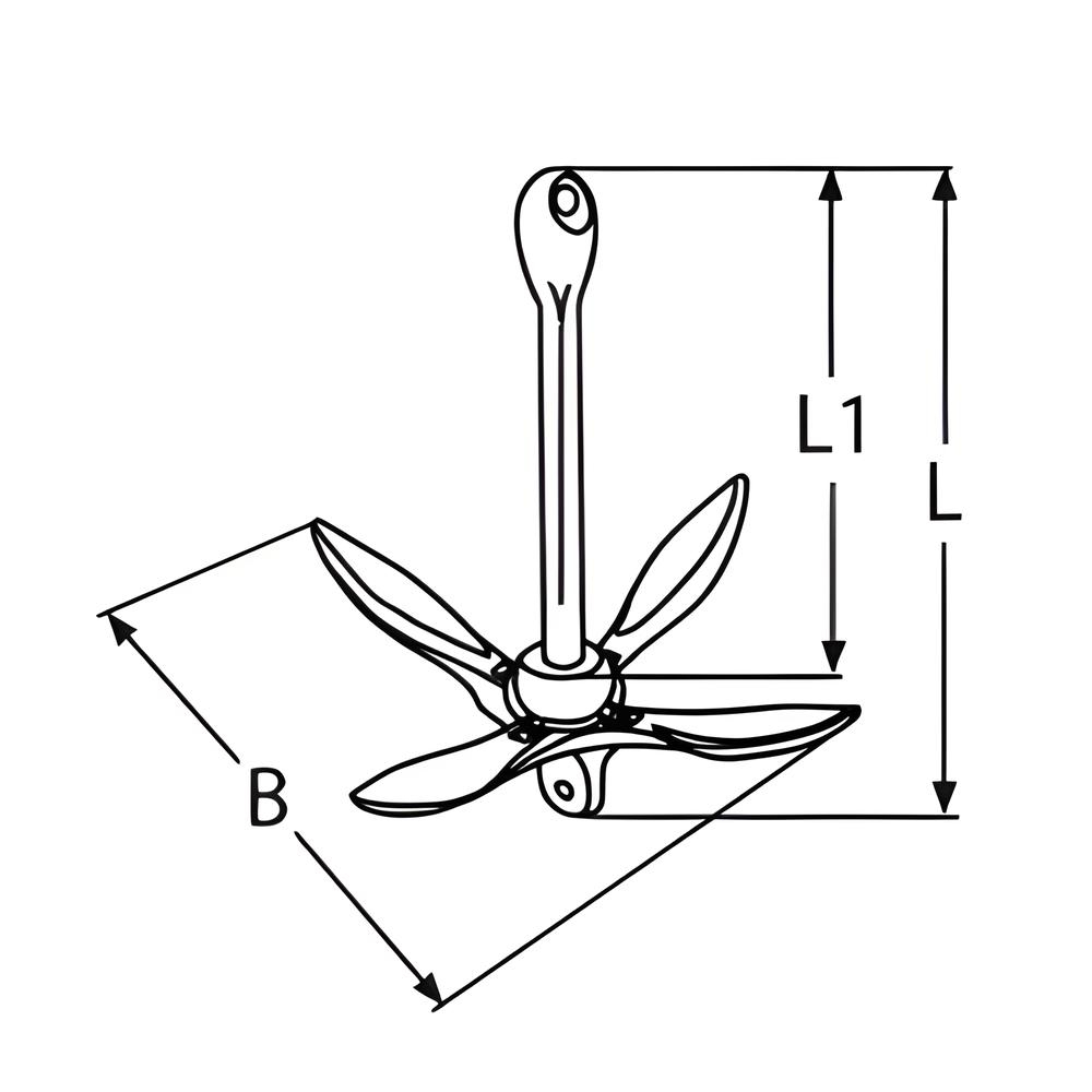 Folding Anchor - 316 Stainless steel