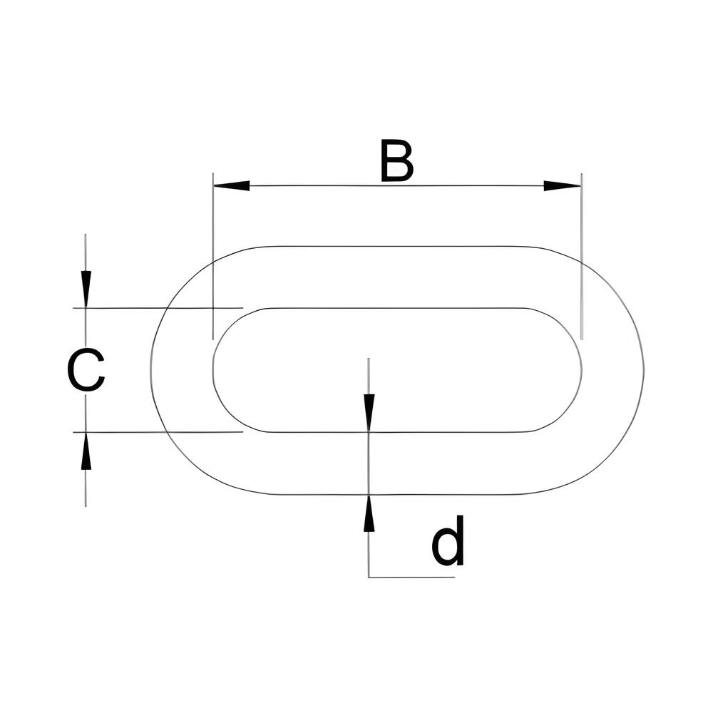 Galvanised Steel Long Link Chain - Galvanised