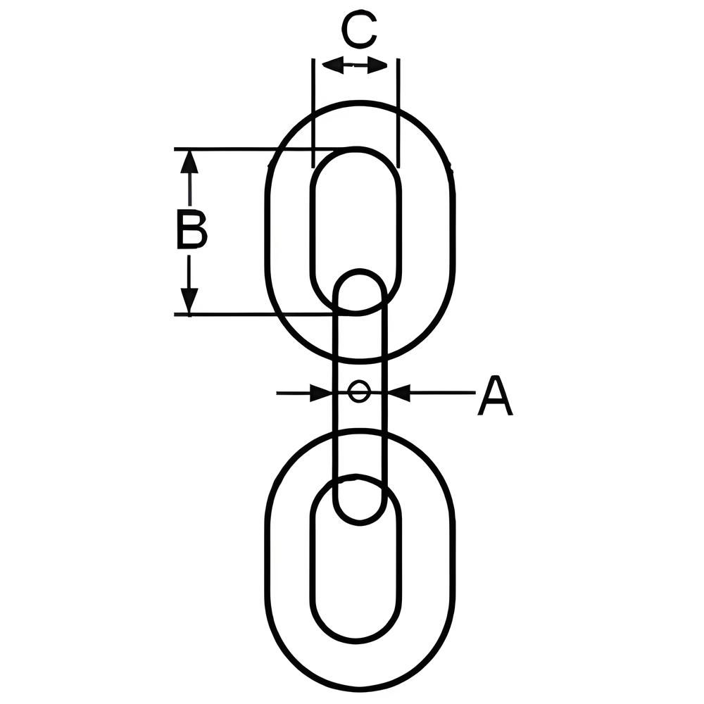 Straight Link Chain - Galvanised