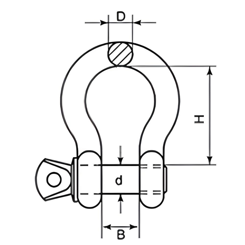 Bow Shackle - Fed Spec RR-C-271 - Galvanised