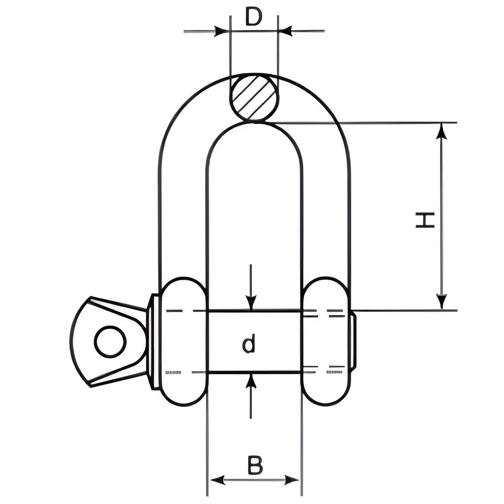 Alloy Steel Dee Shackle - Fed Spec RR-C-271  - Galvanised