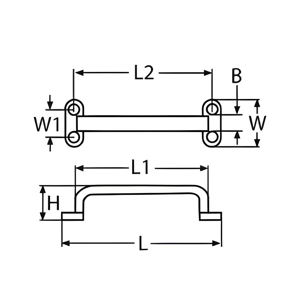 Handle Four Hole - 304 Stainless steel