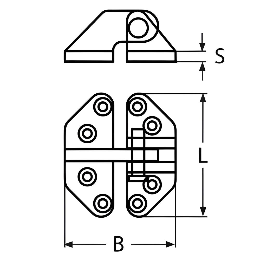 Stainles Steel Hatch Hinge Standard - 316 Stainless steel