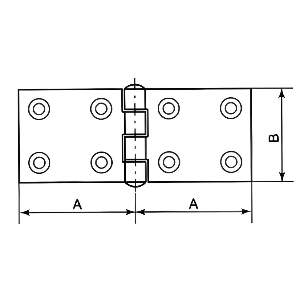 Oblong Hinge  - 316 Stainless steel