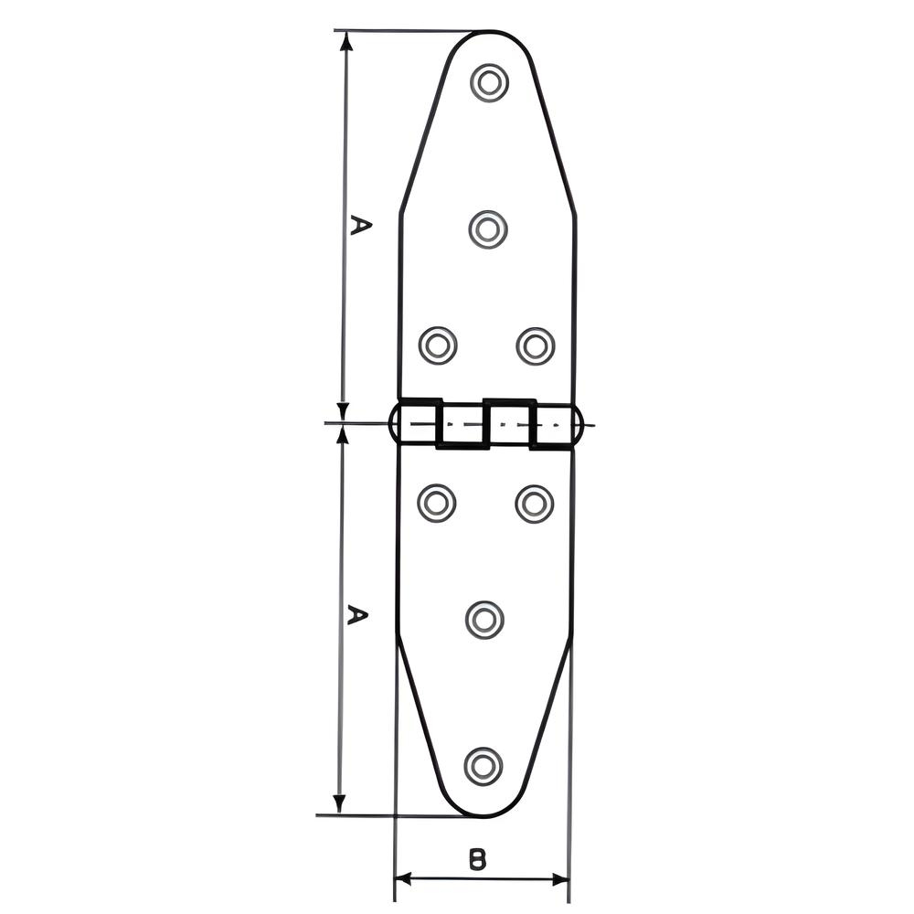 Wing Hinge  - 316 Stainless steel