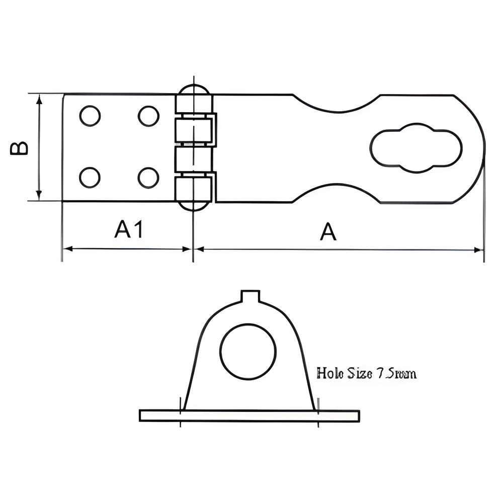 Lock Plate for Door  - 316 Stainless steel