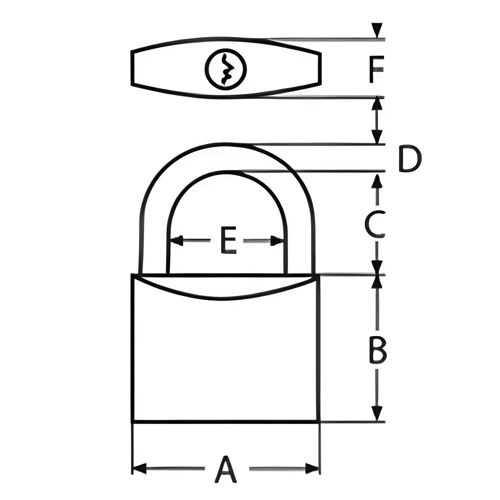 Marine Padlock - Chrome - 316 Stainless steel