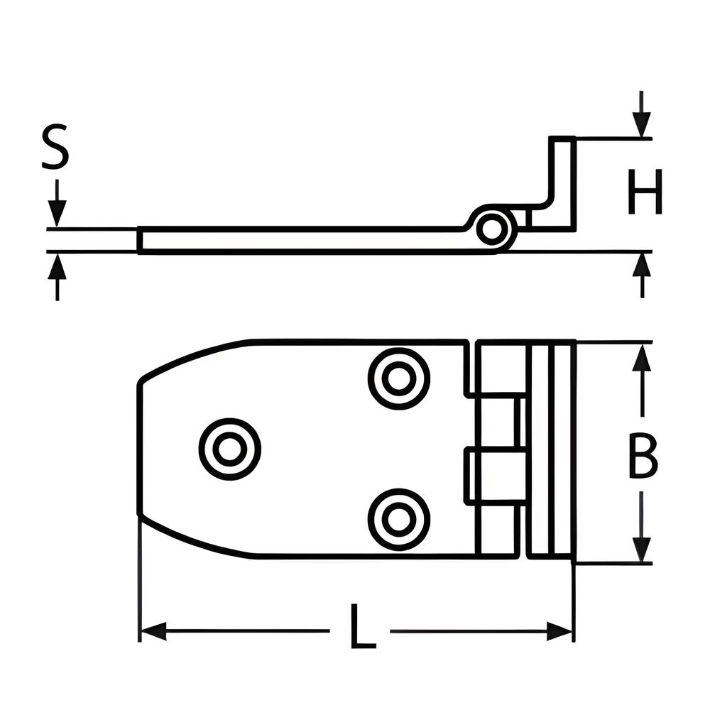 Offset Hinge - 316 Stainless steel