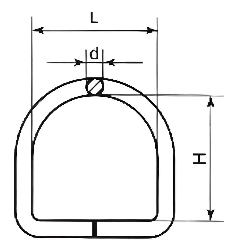 Welded D Ring - 316 Stainless steel