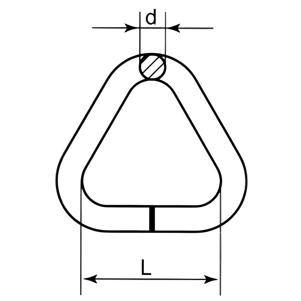 Welded Triangular Ring - 316 Stainless steel