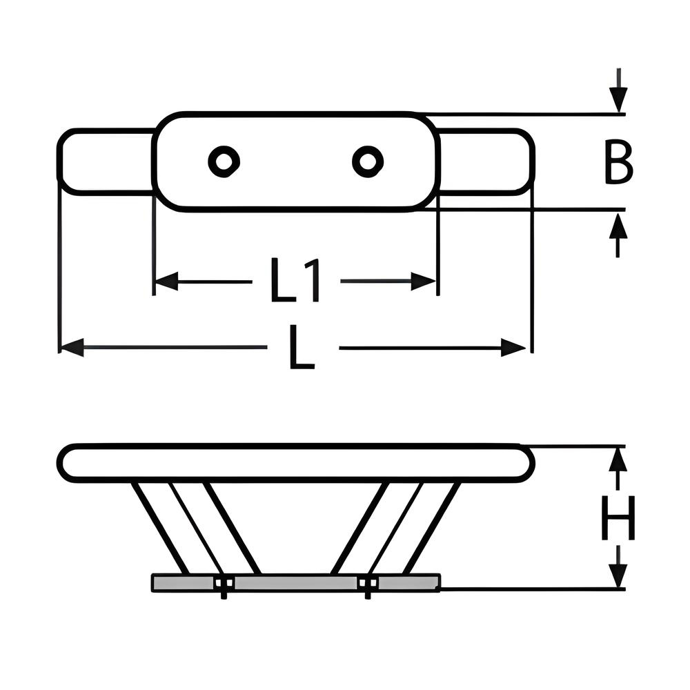 Rope Cleat - 316 Stainless steel