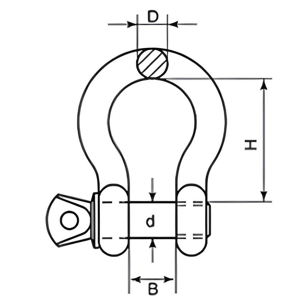 Zinc plated Bow shackle - BZP steel