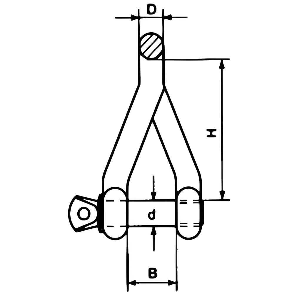 Twisted Shackle - Forged - 316 Stainless steel