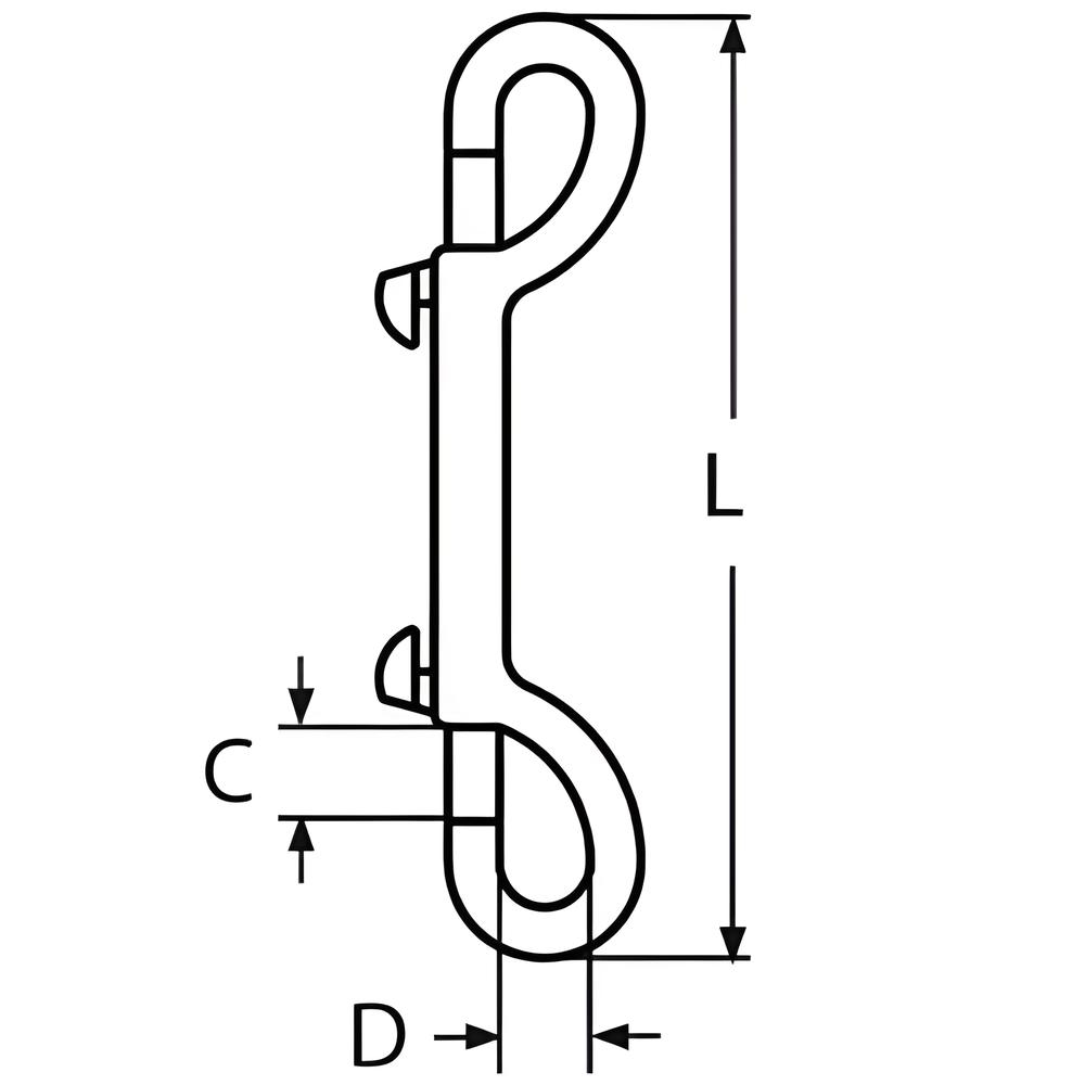 Double End Bolt Snap Hook - 316 Stainless steel