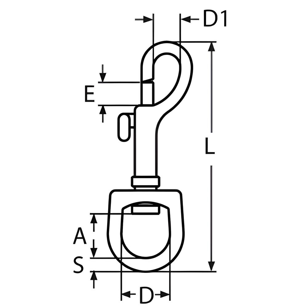 Swivel Bolt Snap Hook - 316 Stainless steel