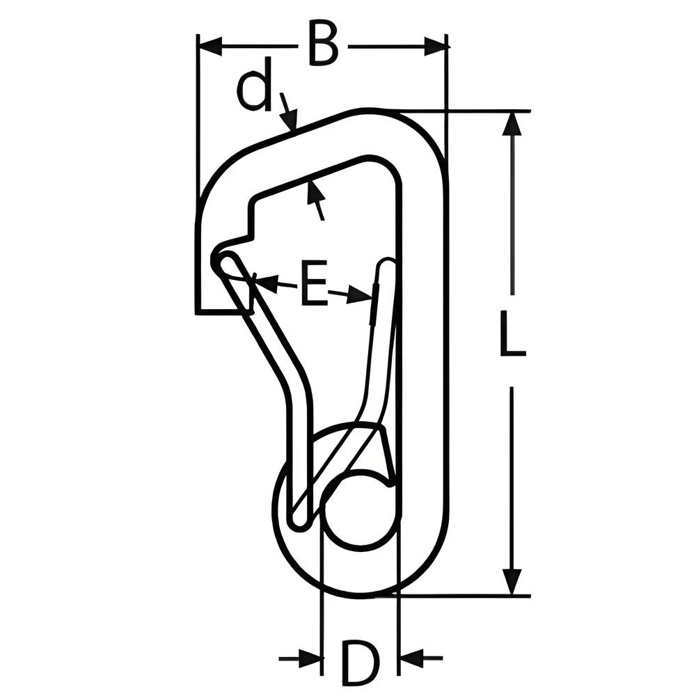 Spring hook with bow - 316 Stainless steel