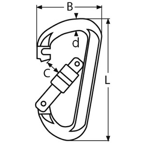 Spring hook with self locking sleeve - 316 Stainless steel