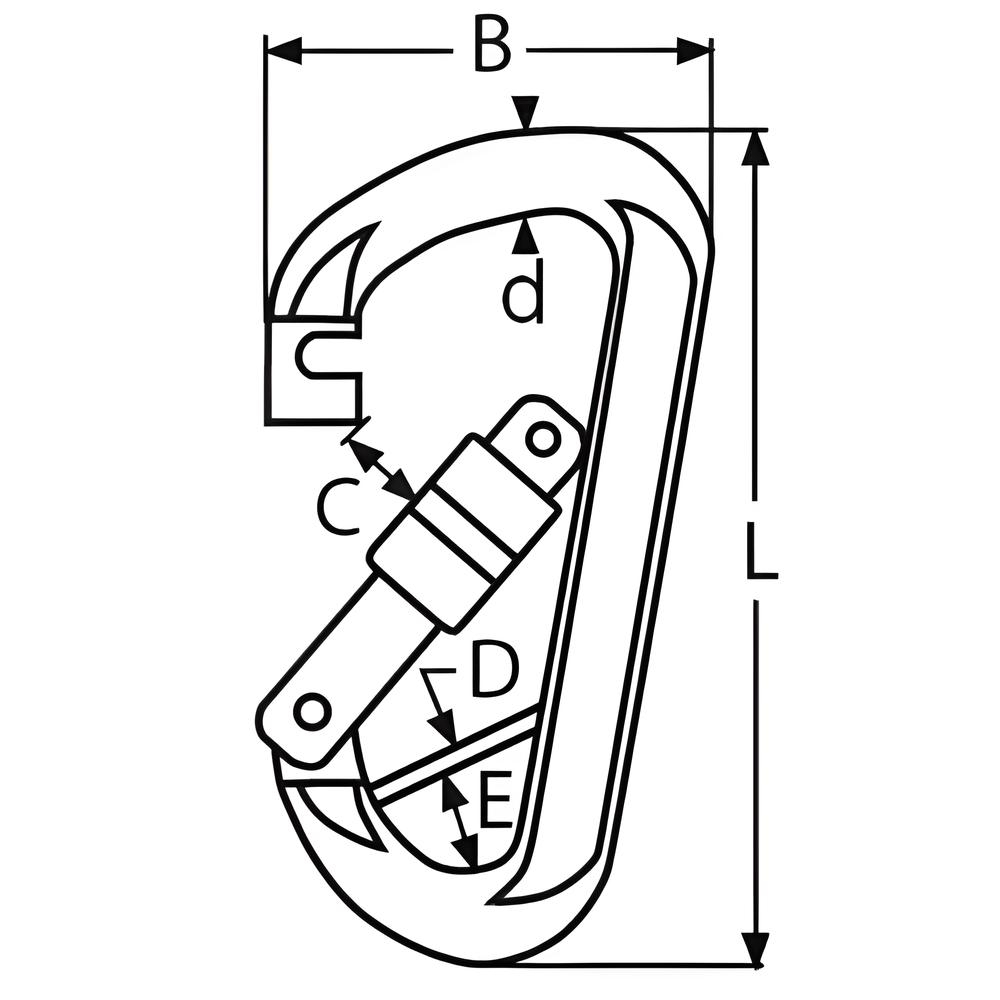 Spring hook with self locking sleeve and bar - 316 Stainless steel