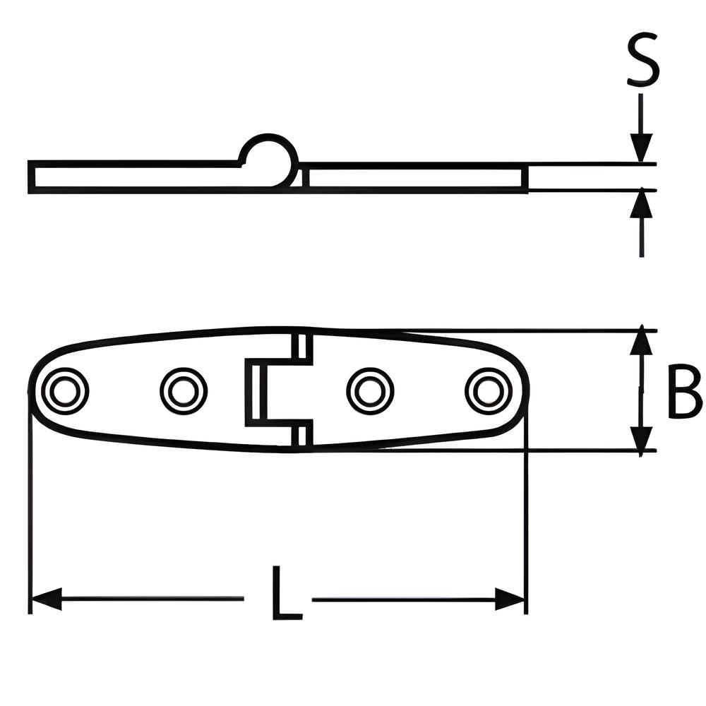 Strap Hinge - 316 Stainless steel