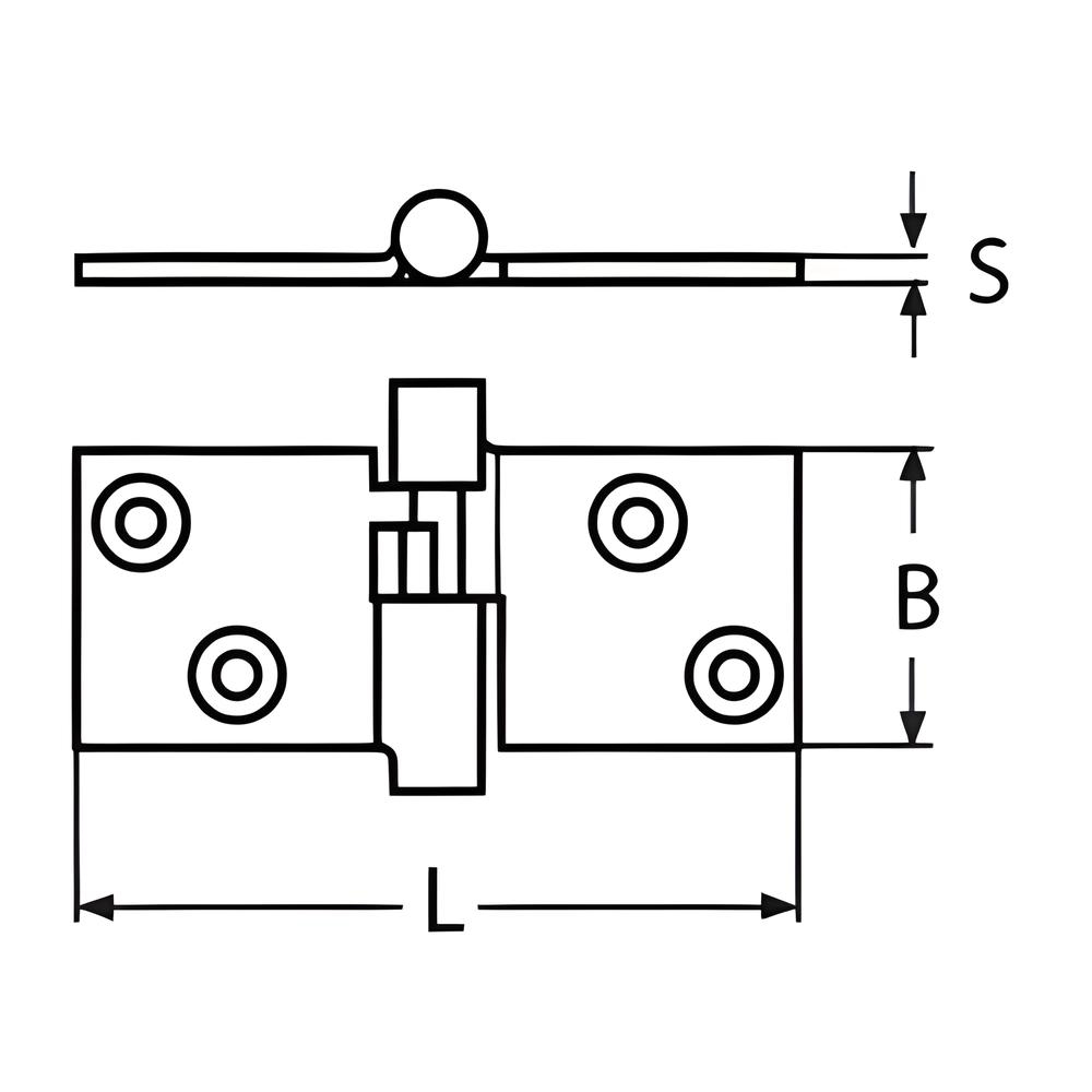 Take Apart Hinge - 316 Stainless steel